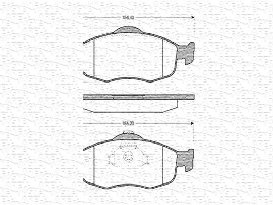 MAGNETI MARELLI stabdžių trinkelių rinkinys, diskinis stabdys 430216170320